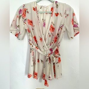 Sienna Sky White Floral Blouse